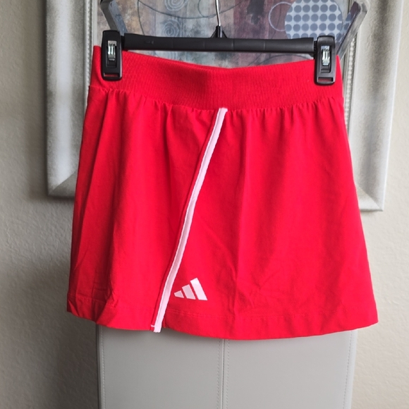 adidas Red Skirt with White Accent - Picture 1 of 1
